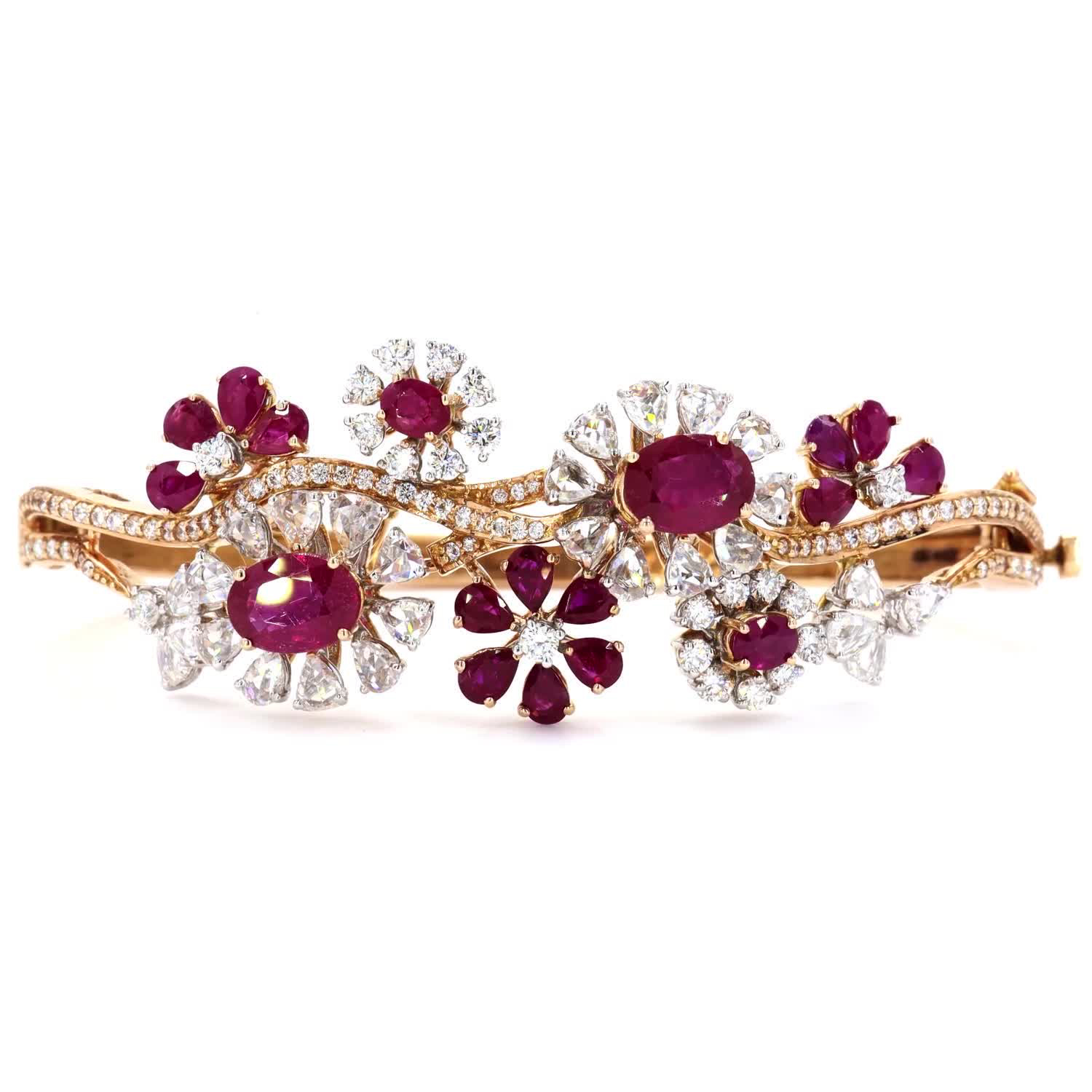 Burmese Ruby & Rose-cut Bracelet