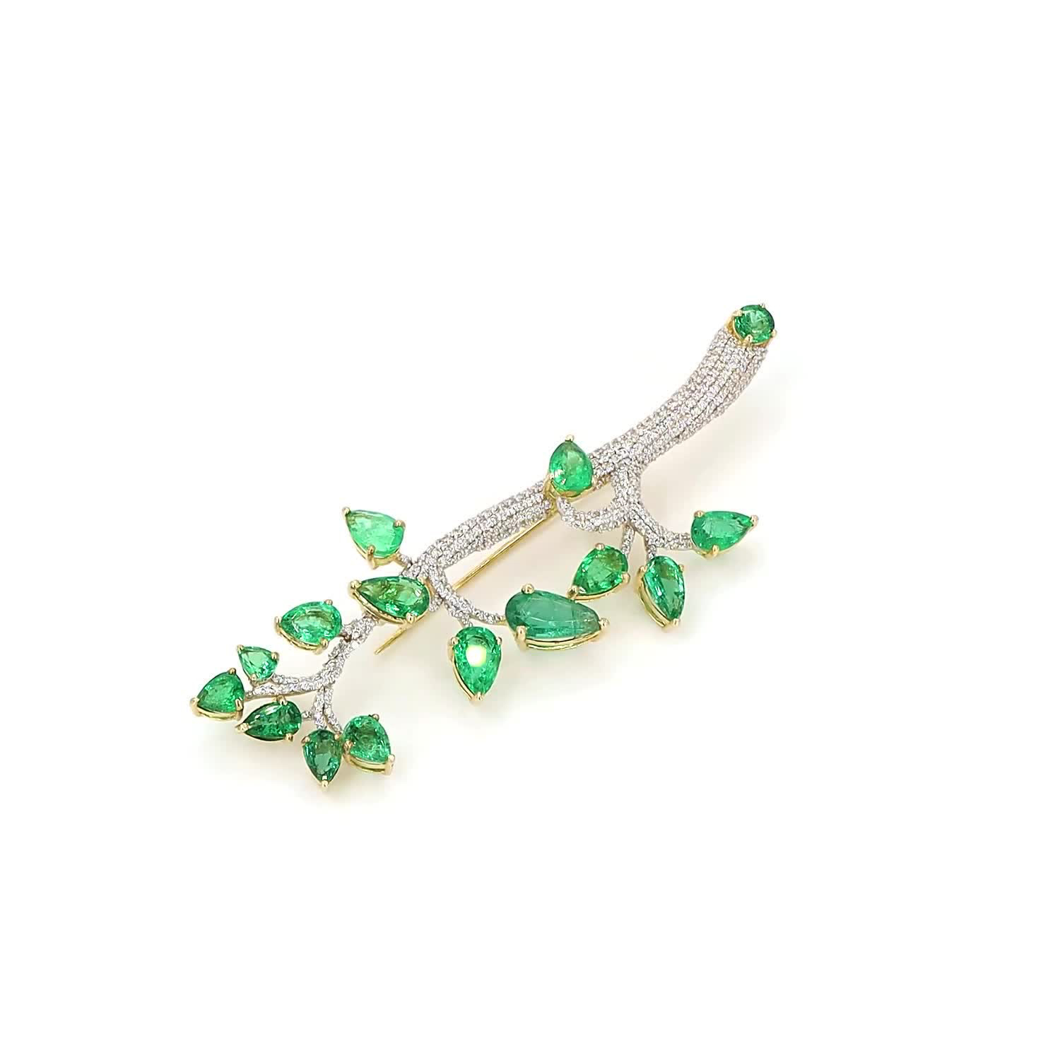 Emerald Tree Brooch