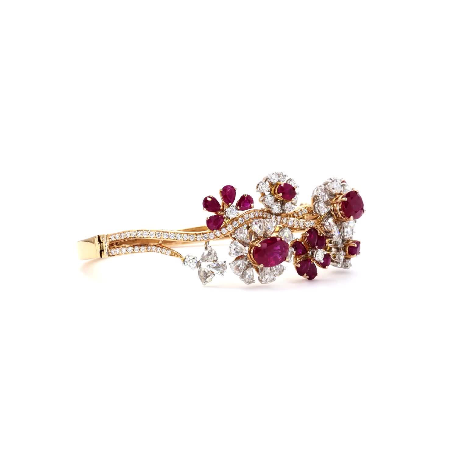 Burmese Ruby & Rose-cut Bracelet - Image 2
