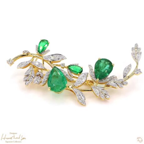 Colombian Emerald Brooch