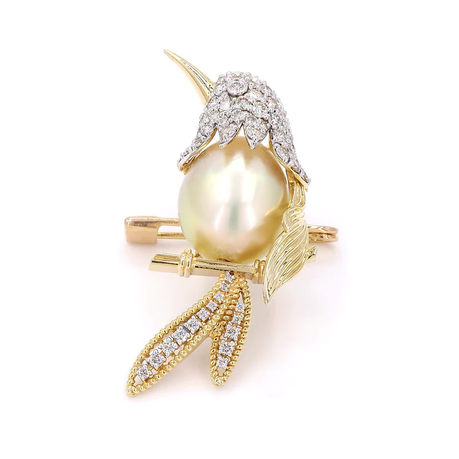 Golden South Sea Bird Brooch - Image 2