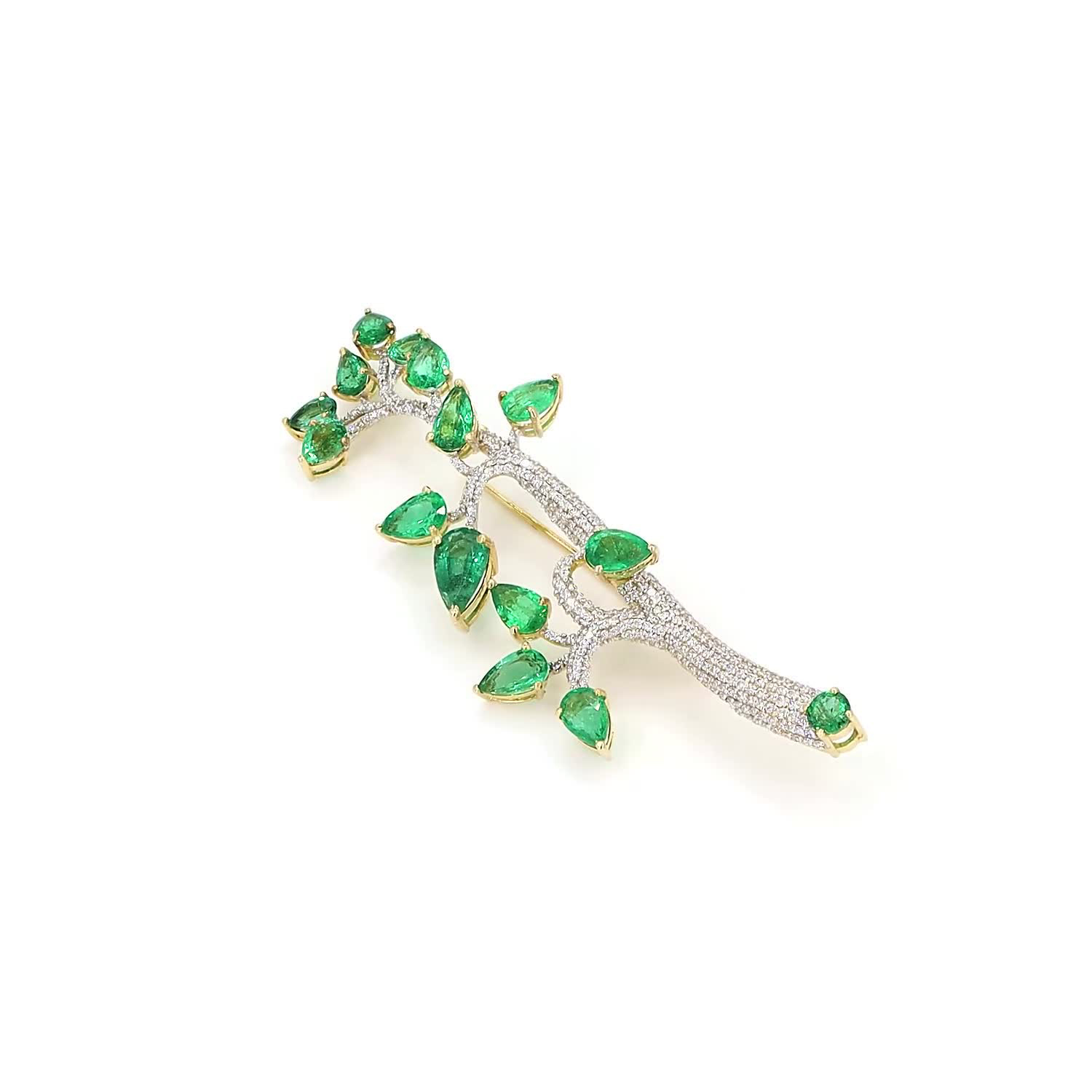 Emerald Tree Brooch - Image 2