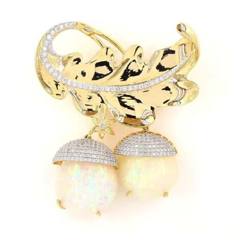 Twin Opal Brooch