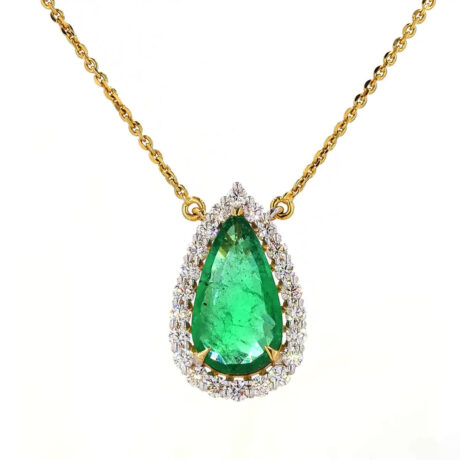 Emerald and Diamond Pendant