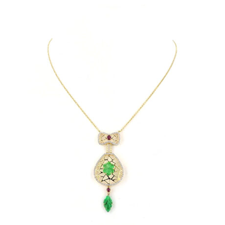 Emerald and Ruby Pendant