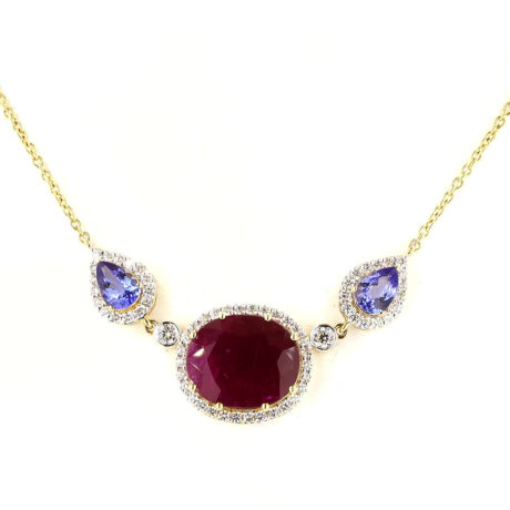 Ruby and Tanzanite Pendant