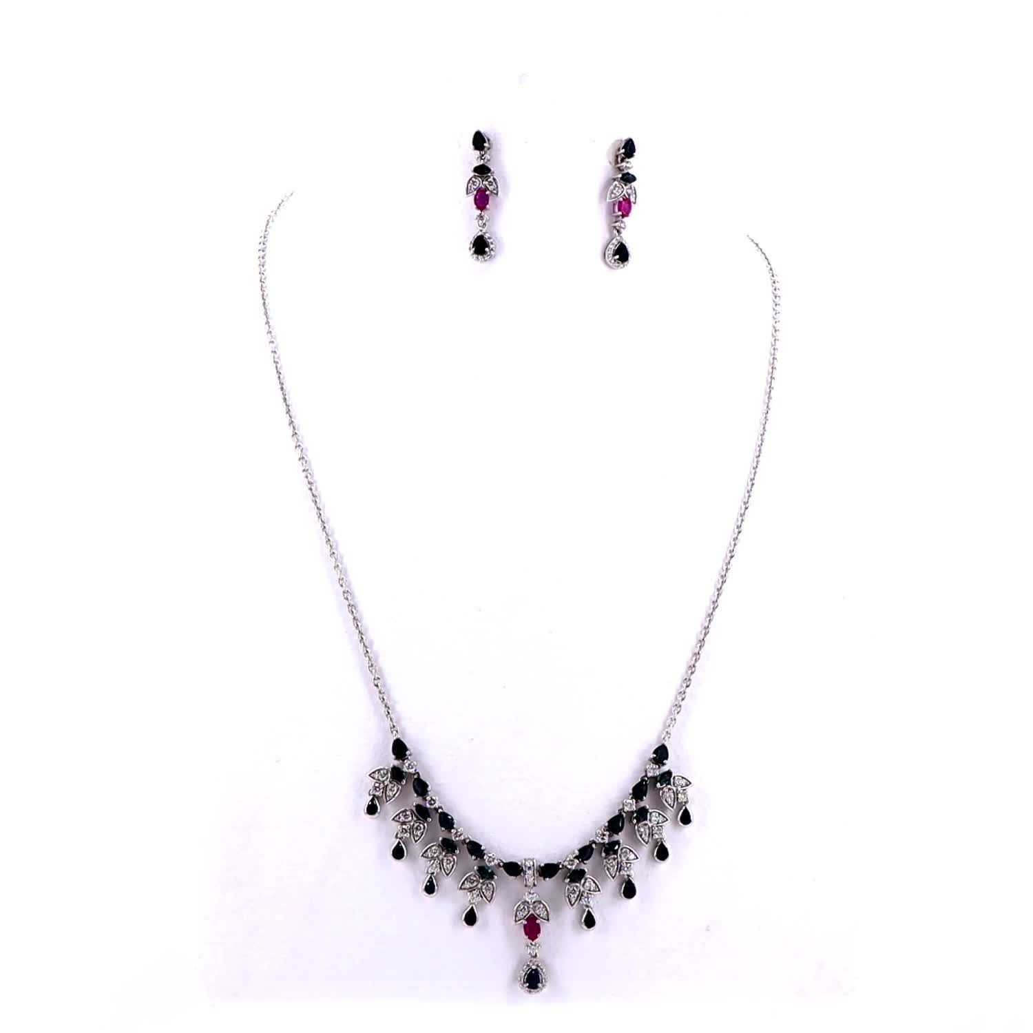 The Sapphire Melody Necklace Set