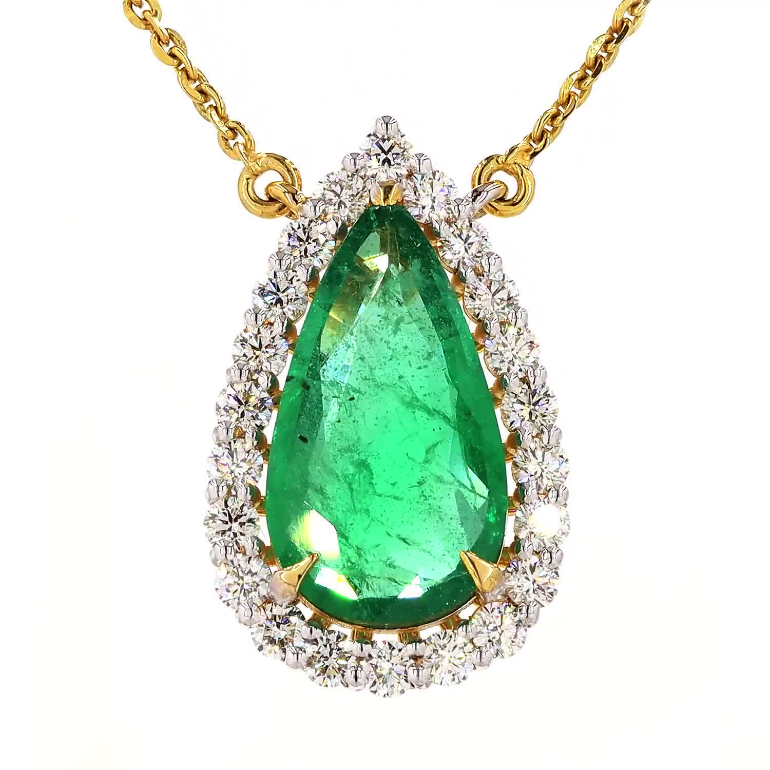 Emerald and Diamond Pendant - Image 2