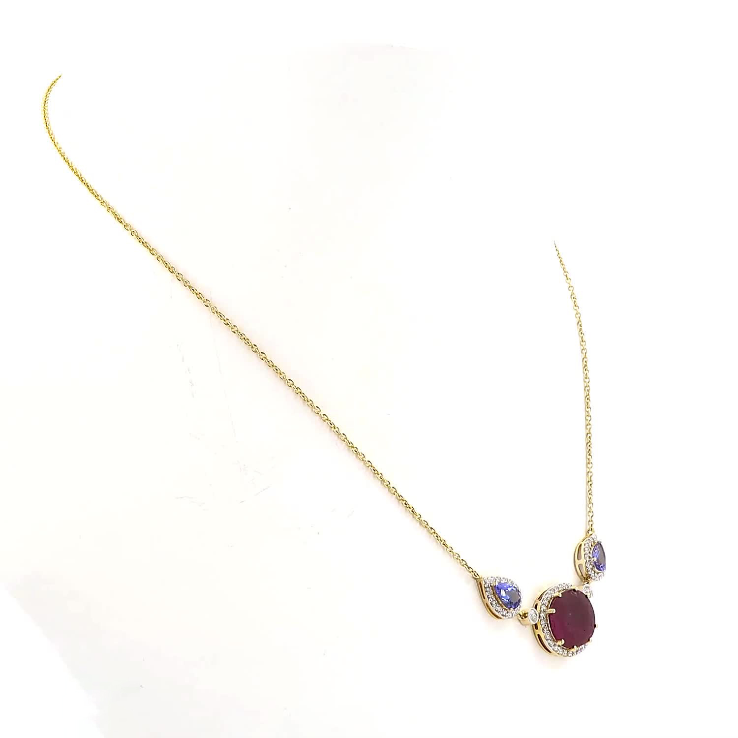 Ruby and Tanzanite Pendant - Image 2