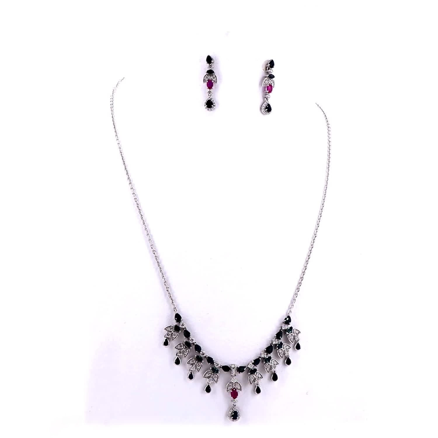 The Sapphire Melody Necklace Set - Image 2