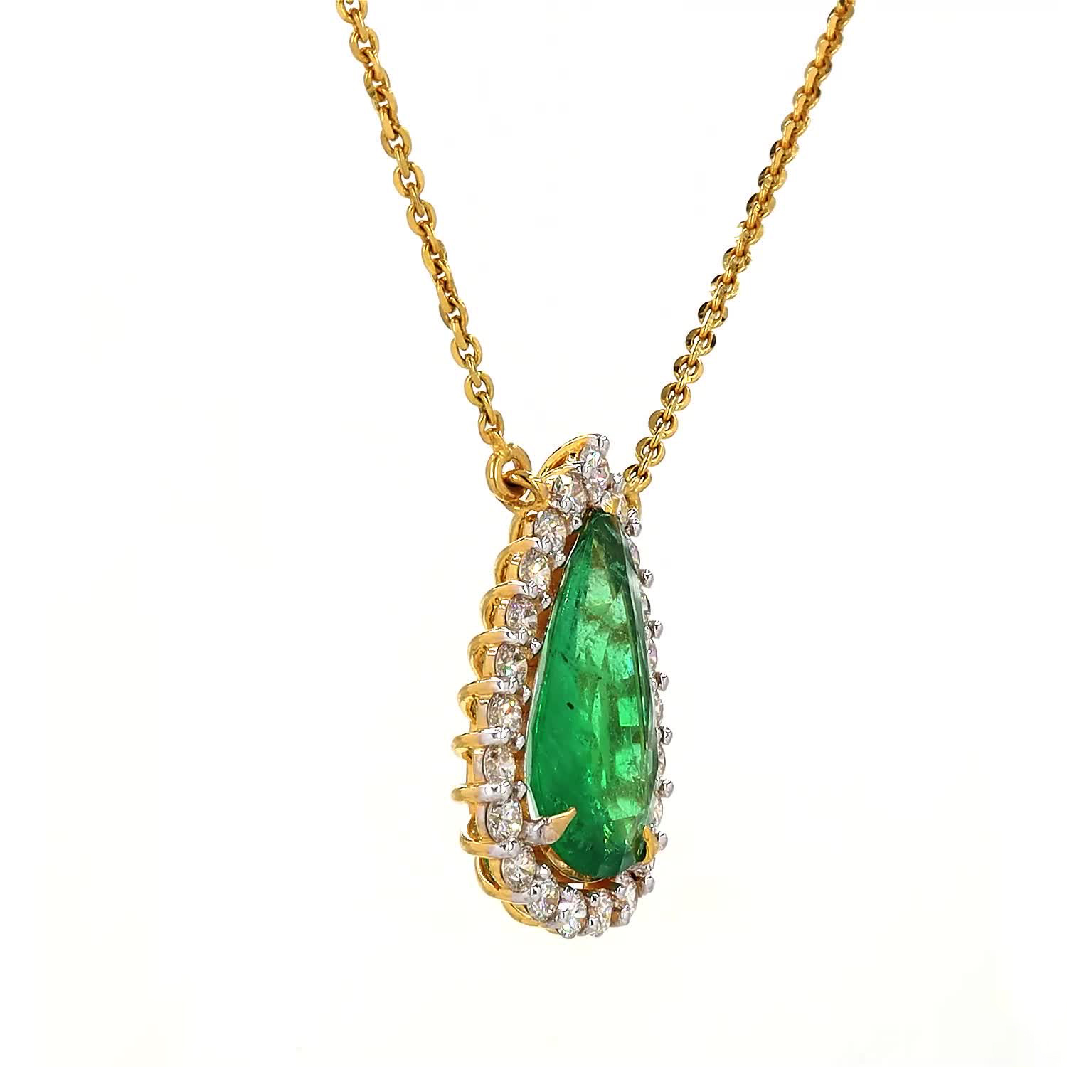 Emerald and Diamond Pendant - Image 3