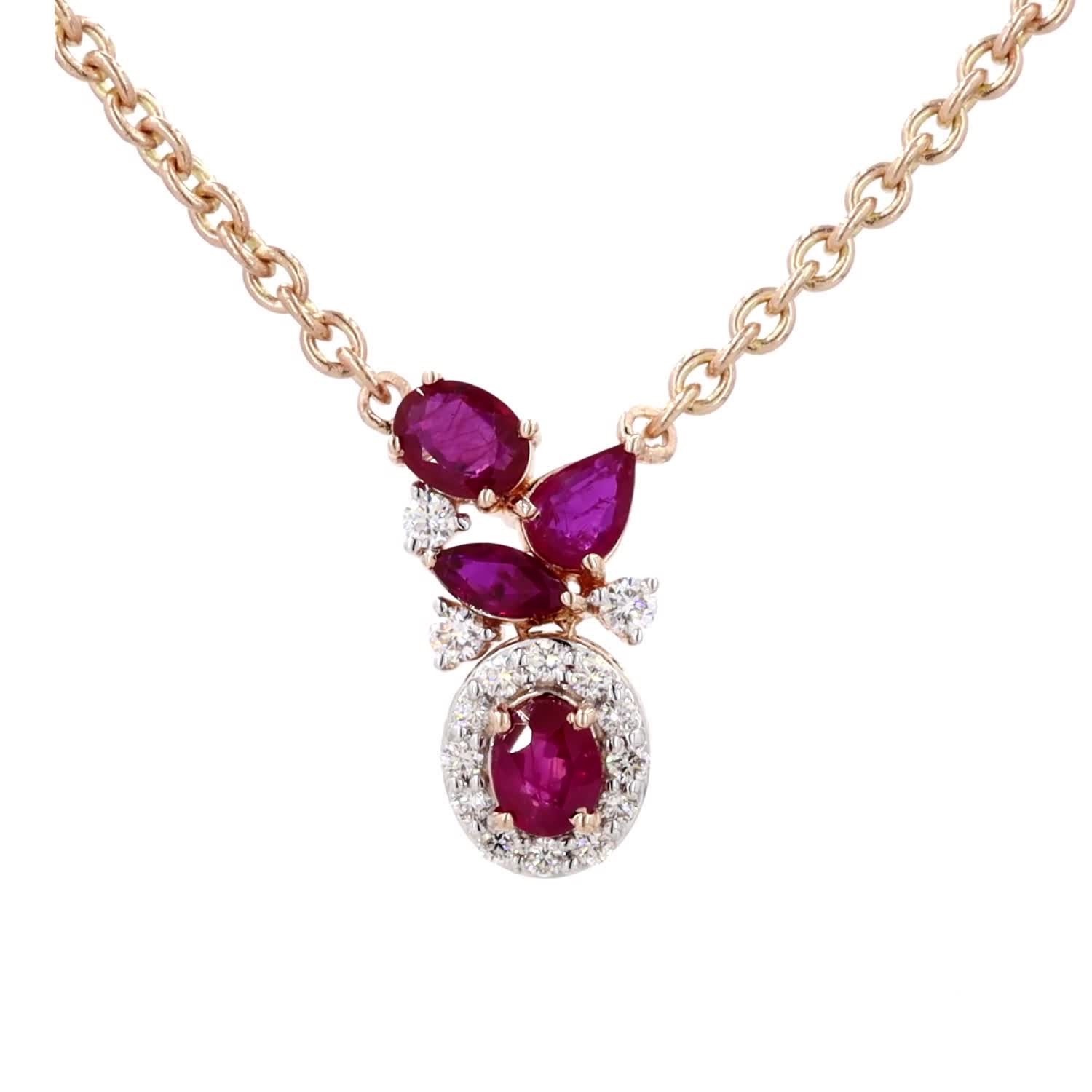 Ruby and Diamond Pendant Set - Image 2