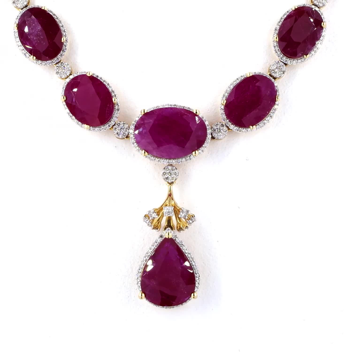 Mozambique Ruby and Diamond Necklace Set - Image 2