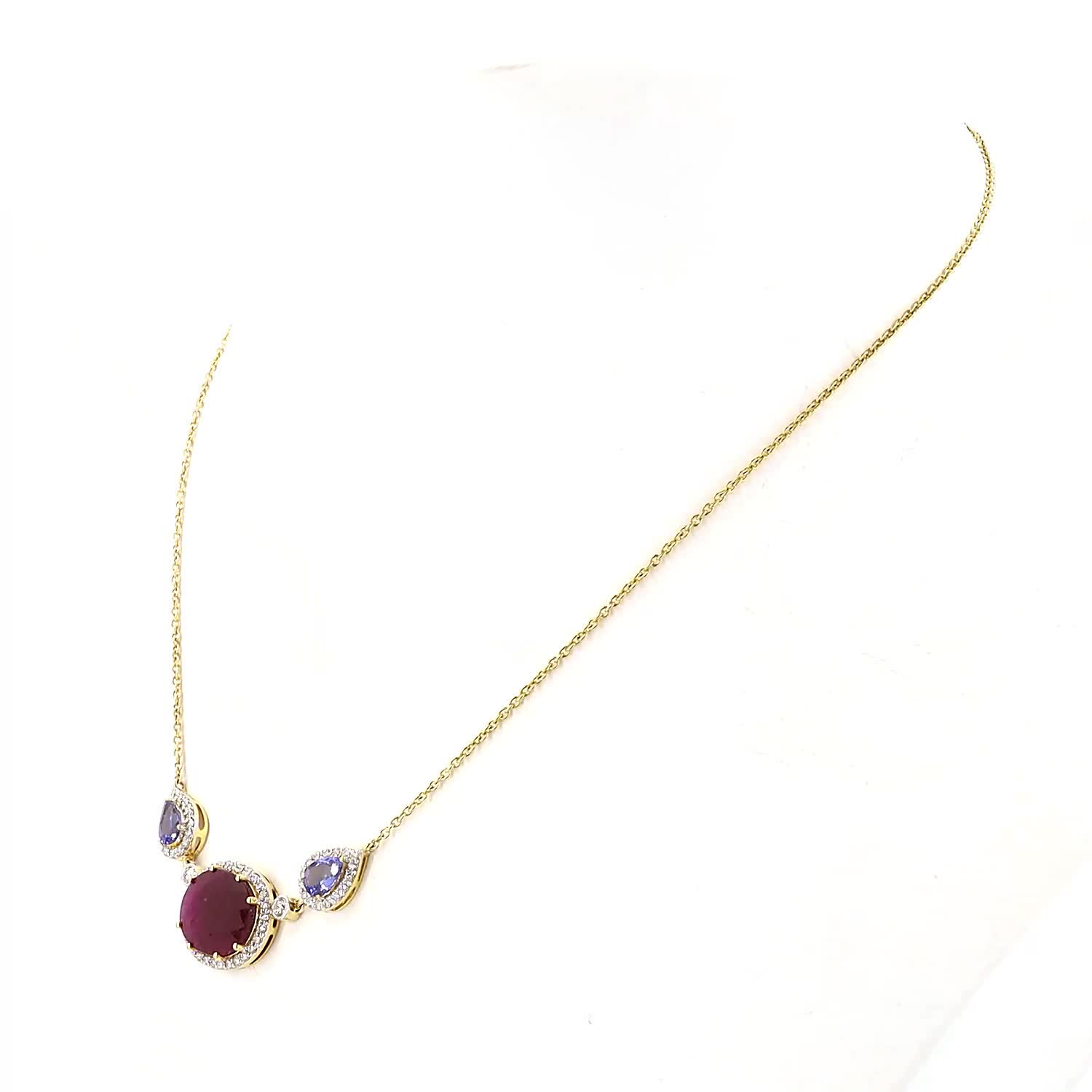 Ruby and Tanzanite Pendant - Image 3