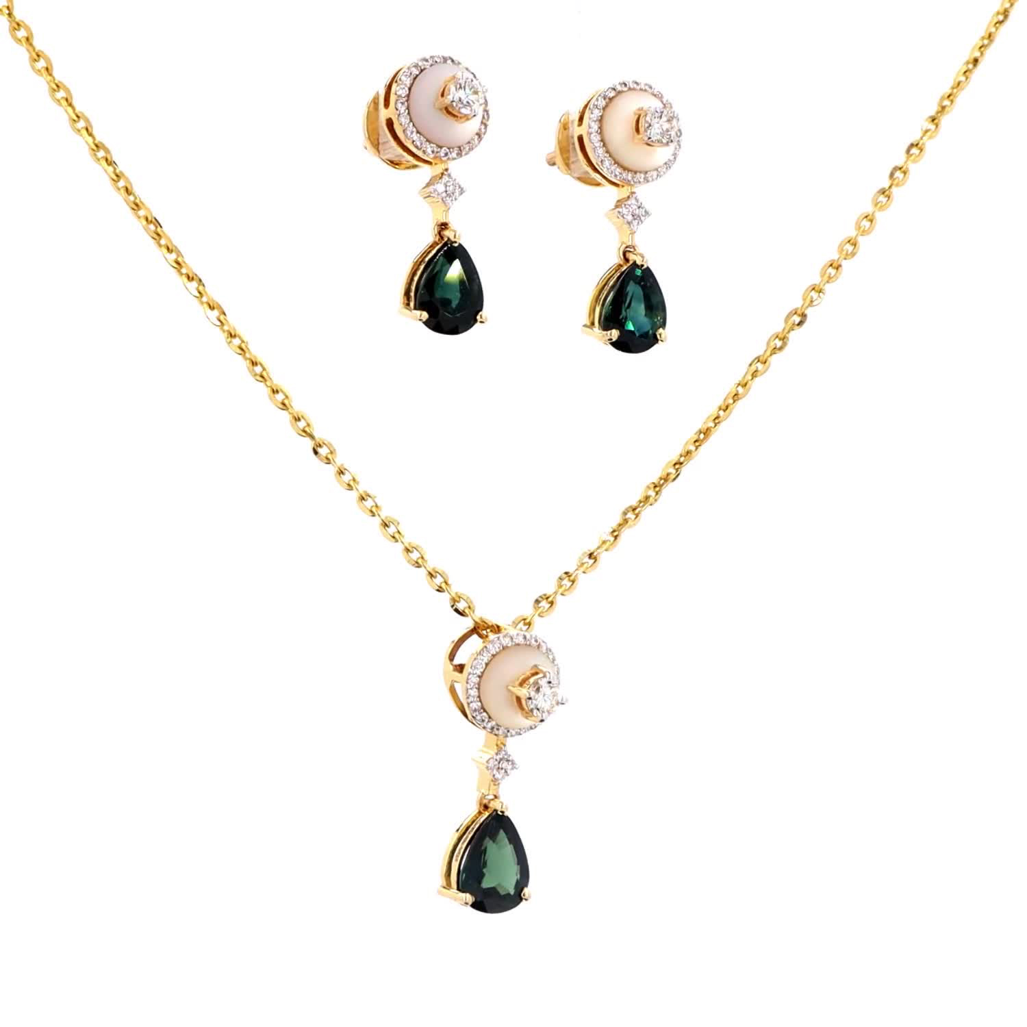 Blue Sapphire and Mother of Pearl Set - Image 3