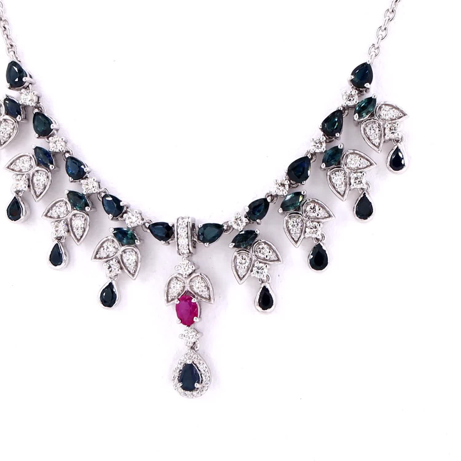 The Sapphire Melody Necklace Set - Image 3