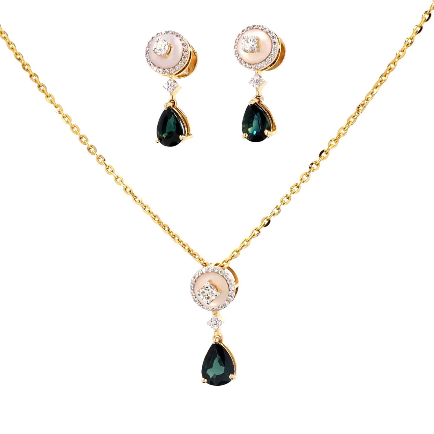 Blue Sapphire and Mother of Pearl Set - Image 4
