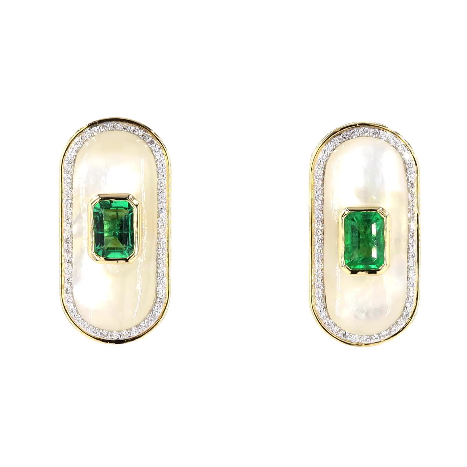 Pendant Set With Mother Of Pearl + Emerald - Image 6